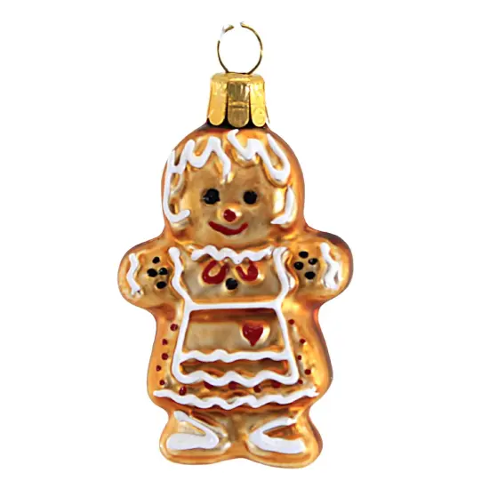 Golden Bell Collection 2.75 In Czech Gingerbread Girl Christmas Tree Ornament , Christmas Decor Christmas Cookie Brown {1}