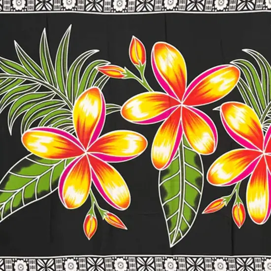 Plumeria Fiji Islands Polyester Sarong 72" L x 45" W Hot Pink {5}