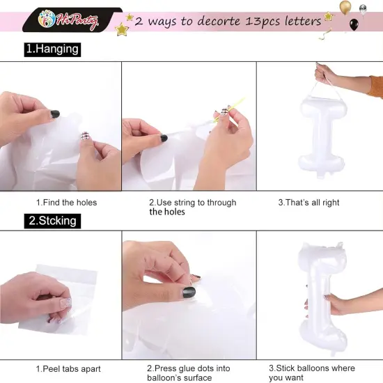 2pcs Daisy Balloons, Birthday Party Decorations,3D Mylar Foil Letter Birthday Balloons {5}