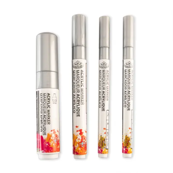MARK-2704 | 4PC Silver Acrylic Paint Markers {2}
