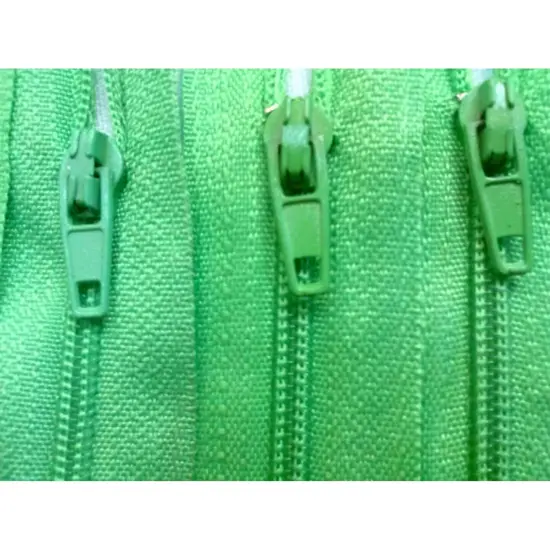 Lime Green Generic Nylon Zippers #3 Coil Closed Bottom {1}