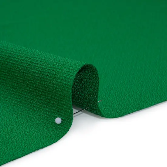 1 Yard Kelly Green Textured Polyester Woven Fabric Soft Tactile 55 Inches Width {3}