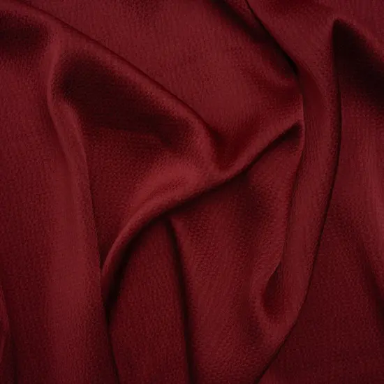 1 Yard Wine Red Hammered Polyester Satin Fabric Multipurpose 56 Inches Width {1}