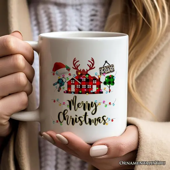 Realtor Buffalo Plaid Christmas Mug, Gift From Customers {2}