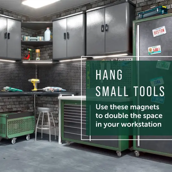 [8-Pack] Magnetic Spice Jar Organizers to Maximize Kitchen Storage - Easy to Install Pantry Organizer - Magnetic Organizer to Reduce Cupboard Clutter - Cabinet Organizers for Wire Racks, 2 3/8 Inch {6}