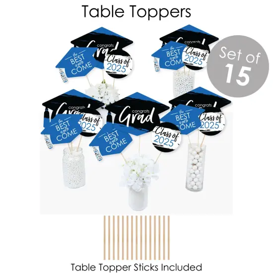 Big Dot of Happiness 2025 Blue Graduation Party Supplies - 387 Piece Decoration Kit - Fundle Bundle {7}
