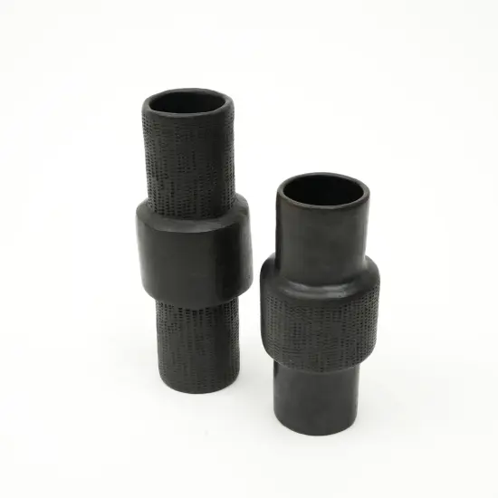 Handcrafted Longpi Pottery D&eacute;cor Stand - 9.8" X 2.3" X 9.8" {2}