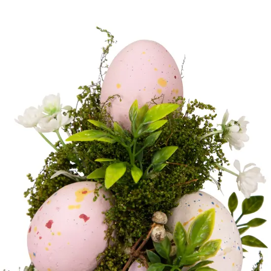 Northlight Floral and Foliage Easter Egg Tree - 14" - Pink and White {5}