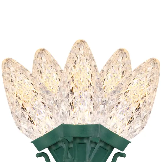 Northlight LED Faceted C9 Christmas Lights - Warm White - 20.25' Green Wire - 50ct {1}