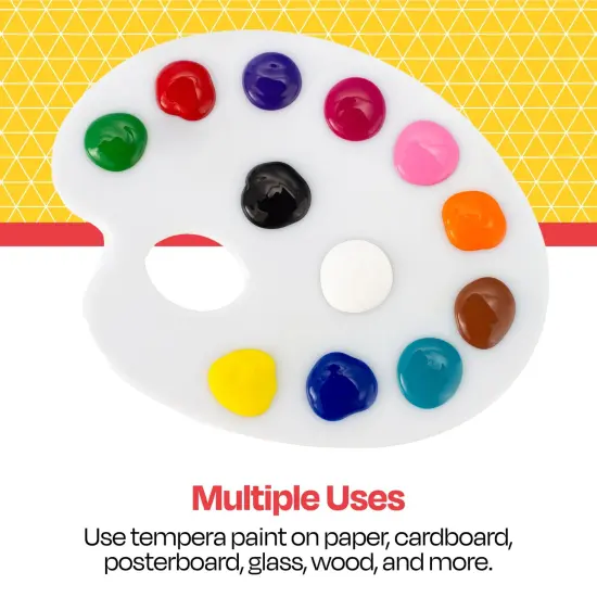 School Smart Tempera Paints, Assorted Colors, Quart Set of 12 {6}