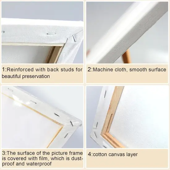 4 Pack Canvas Painting Kit, Butterfly and Flowers Theme Pre Drawn Canvas to Paint 8x10 inch for Adults Paint Party Kit {5}