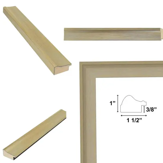 Gold Brushed ModernContemporaryScoop Picture Frame 9x12 frame {3}