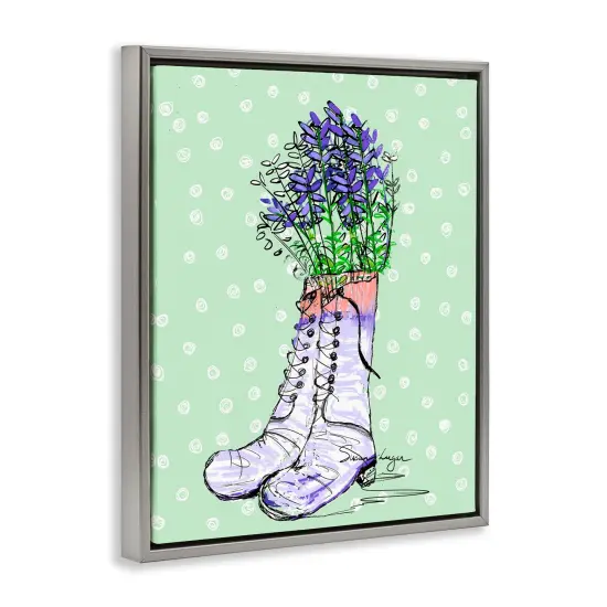 Stupell Industries Lavender Herb Boots Floating Frame, design by Susan Lugar {3}