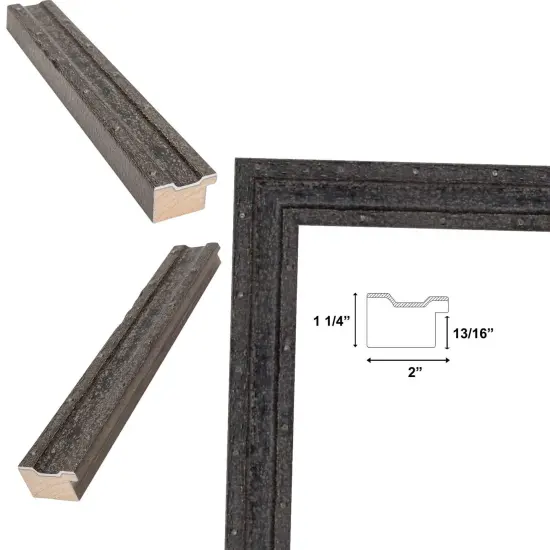 Industrial Iron Black Rail Picture Frame 24x36 frame {5}
