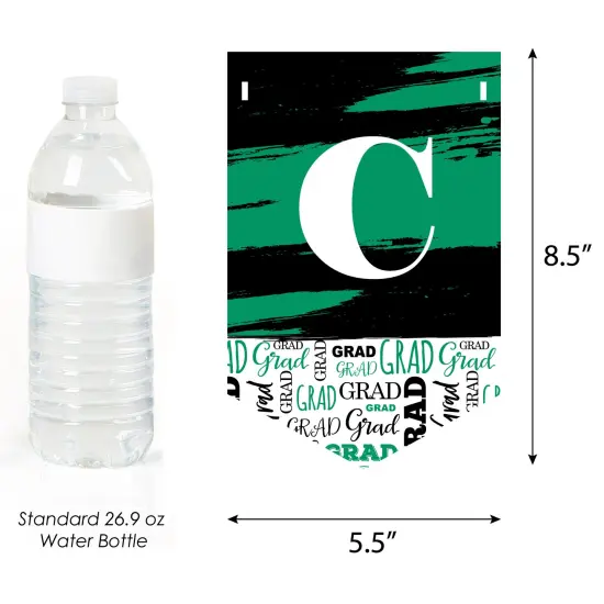 Big Dot of Happiness Green Graduation Bunting Banner - Party Decorations - Congrats Grad 2025 {4}