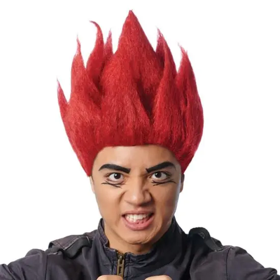 Anime Red Riot Adult Red Costume Wig {1}