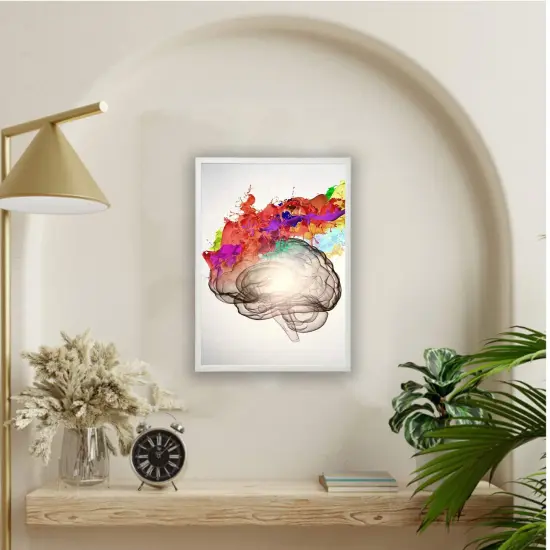 Large 19.75x27.5 White Picture Frame &ndash; Kid-Safe with Plastic Front Protection, Lightweight & Durable, Horizontal/Vertical Display, Compatible with ALFTA Adhesive Hook {4}