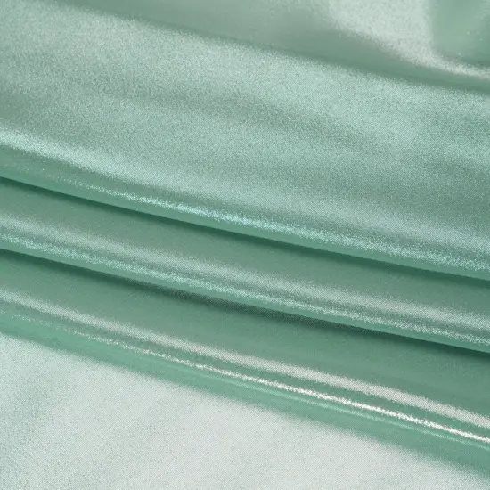 1 Yard Silver on Aqua Liquid Sheen Metallic Polyester Chiffon Sheer Fabric 60" Width {4}