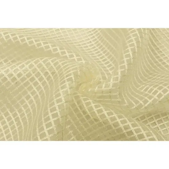 Pearl Ivory Window Pane Organza Home DecorFabric By the Yard {3}