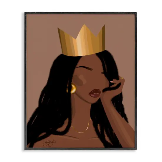 Stupell Industries Regal Crowned Woman Framed Giclee, design by Sierra Siler {1}