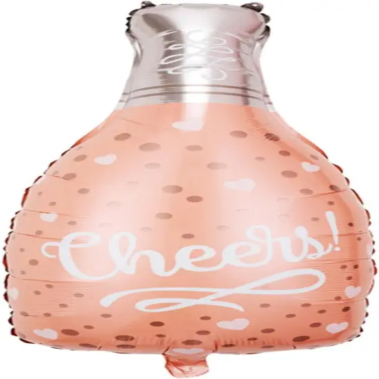 4PCS Pink Champagne Bottle Balloons Champagne Glasscup Balloon Foil {2}