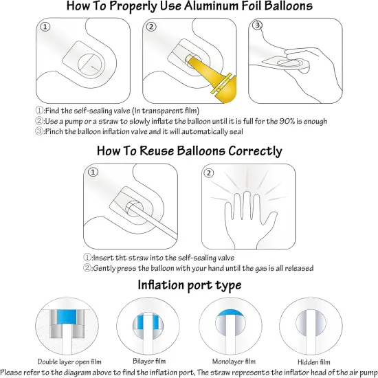 Helium Foil Mylar Balloon Birthday Party(Cream White) {2}