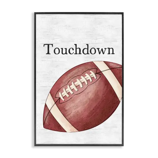 Stupell Industries Touchdown with Football Framed Giclee Wall Art Design by JJ Design House LLC {1}
