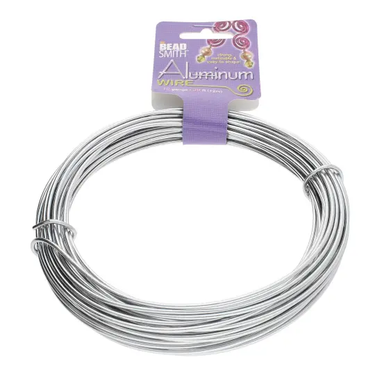 The Beadsmith 12-Gauge Anodized Aluminum Wire for Jewelry Making, Metal Wire for Wrapping Silver {1}