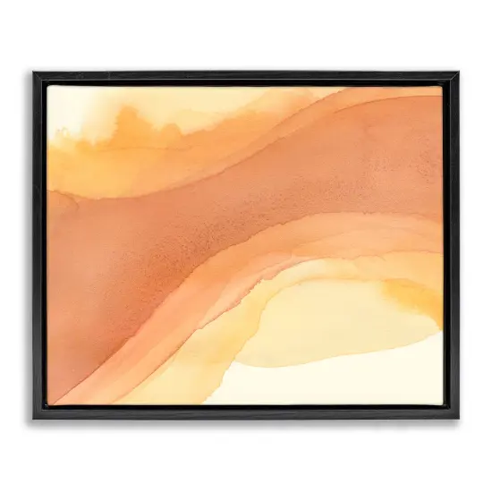 Stupell Industries Splashed Orange Movement Framed Floater Canvas Wall Art Design by Grace Popp {1}