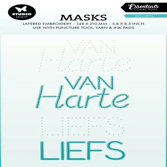 Studio Light Essentials 5.82"X8.25" Stencil-Nr. 346 Van Harte {1}