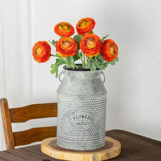 Orange Artificial Ranunculus Flowers (Orange) {2}