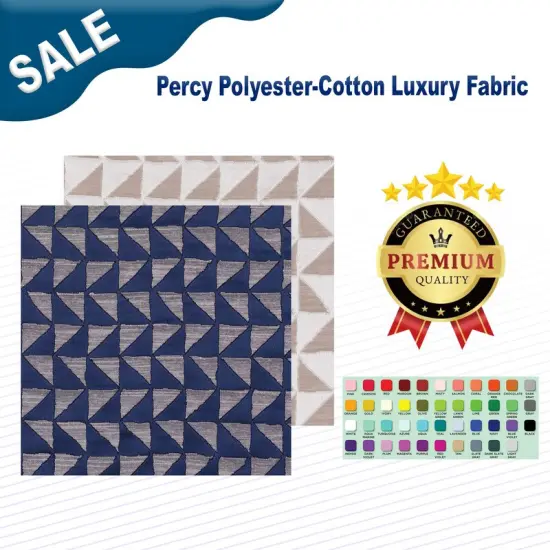 Percy Polyester-Cotton Luxury Fabric Linen {2}