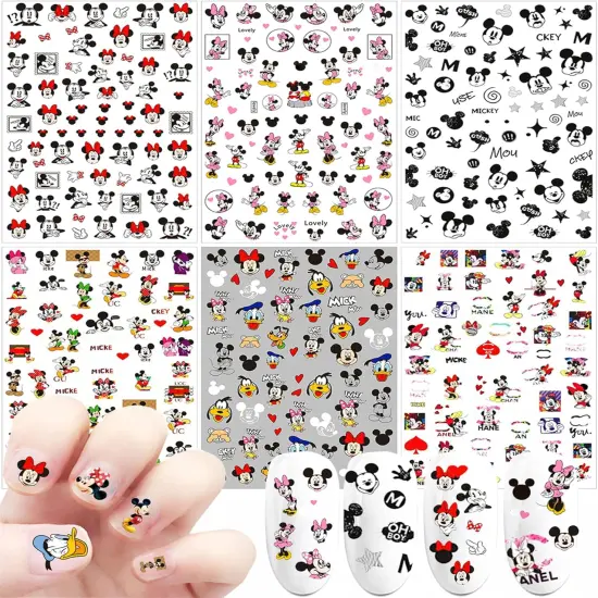Cartoon Nail Art Stickers Decals 3D Nail Art Supplies Designer Nails Stickers {1}