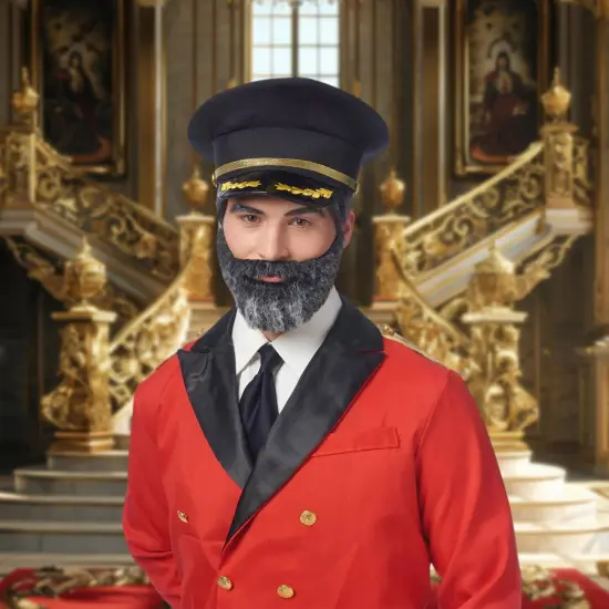 Captain Obvious Moustache and Beard Adult Costume Accessory Set {4}