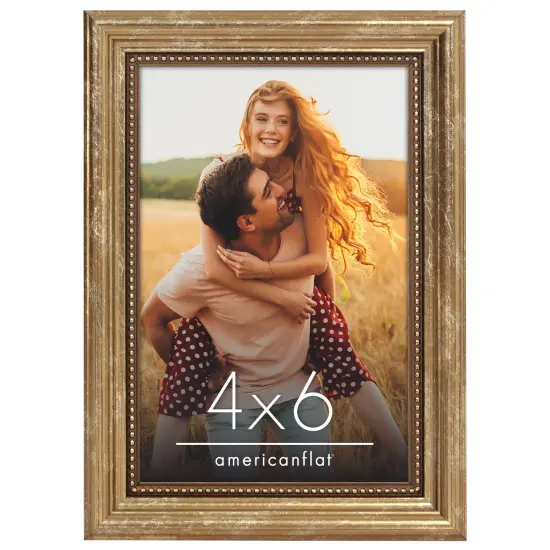 Americanflat Vintage Picture Frame with Beaded Accents with Shatter Resistant Glass and Easel Stand {7}