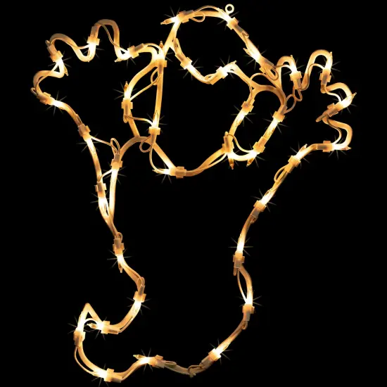 Northlight Lighted Ghost Halloween Window Decoration - 15" White {1}