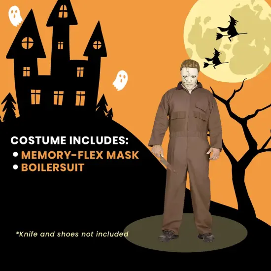 Halloween Michael Myers Adult Costume and Memory-Flex Mask | One Size {5}