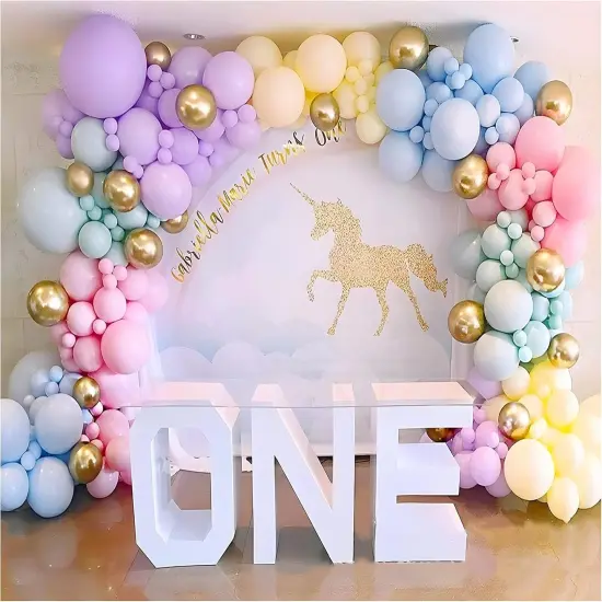 Rainbow Balloon Garland Arch Kit 171PCS Latex Balloon Pastel Balloon Garland Kit Macaron Colors 5,10,12,18 Inch Birthday Baby Shower Wedding Unicorn Party Decorations {1}