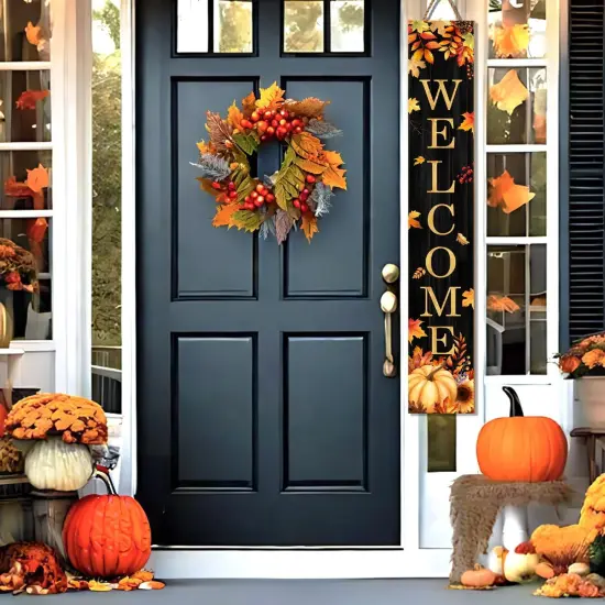 Fall Welcome Porch Sign (Pumpkin Welcome) {5}