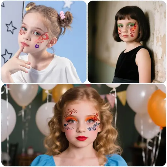 55 Pcs Face Paint Stencils(Plastic) {5}