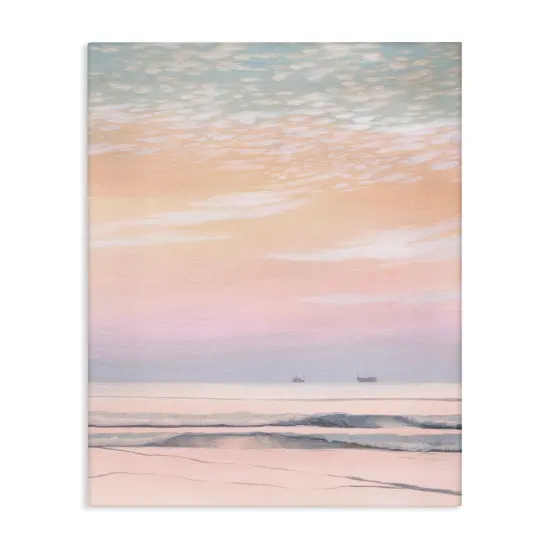 Stupell Industries Distant Ship at Sunrise Canvas Wall Art Design by William Penhallow Henderson {1}