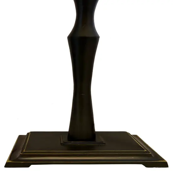 Doric Lamp Base, Antique Bronze Finish With Gold Highlights, Nicely Weighted, 25" Tall {3}