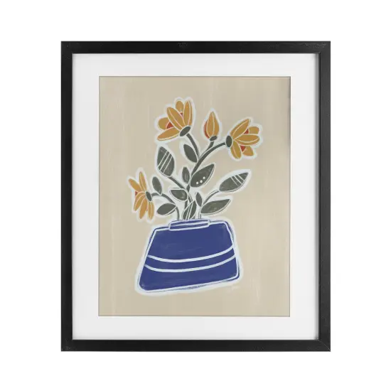 Stupell Industries April Spring Daisy Vase Framed Print Under Glass, design by Beki Marquardt {1}