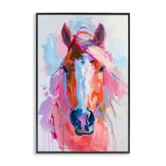 Stupell Industries Sunset Horse Visage Framed Giclee Wall Art Design by Petal Prints Design {1}
