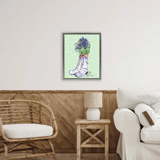 Stupell Industries Lavender Herb Boots Floating Frame, design by Susan Lugar {2}
