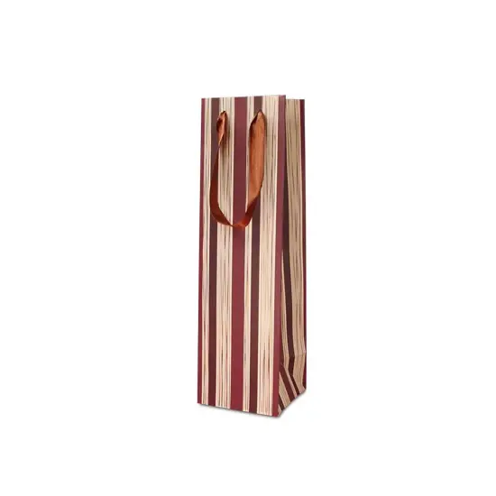 Vibrant Multi-Stripe Wine Bag 4 1/8" x 4 1/8" x 14 1/4" {2}