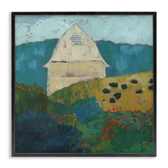 Stupell Industries Abstract Farm Impression Framed Giclee Wall Art Design by Sue Jachimiec {1}