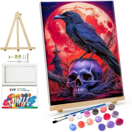 Halloween Paint by Numbers Kit - 8x12 Inch (Skull 42) {1}