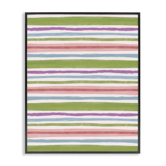 Stupell Industries Fun Stripes Pattern Framed Giclee Wall Art Design by Nina Muis Surface Design {1}