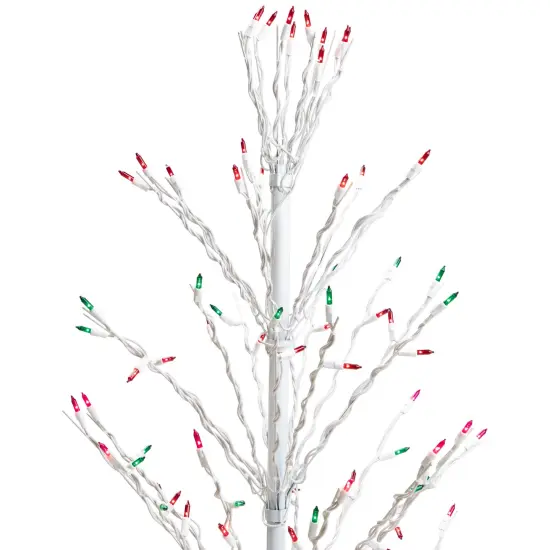 Northlight Pre-Lit Cascade Twig Tree Outdoor Christmas Decoration - 4' - Multicolor Lights {7}